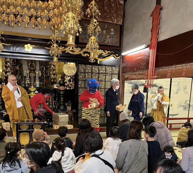 郷福寺　子ども豆まき